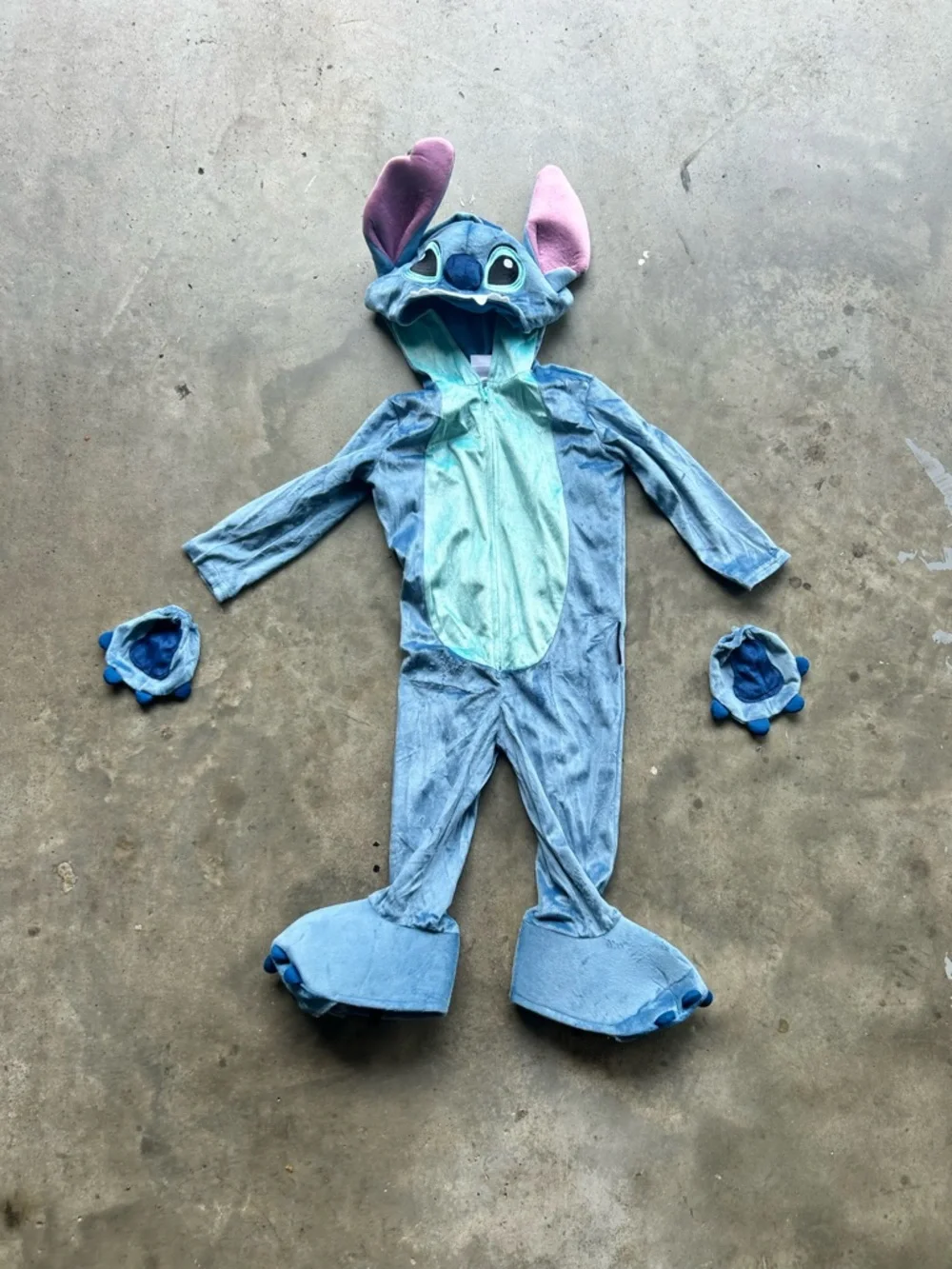 Lilo & Stitch Disney Character Zip-up Onesie Costume with Hand Covers | Size 2T